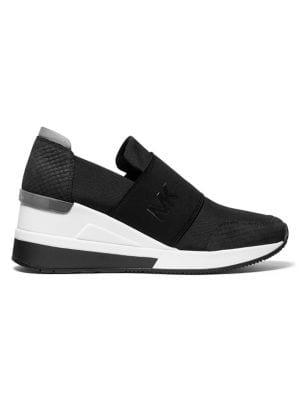 Michael Michael Kors Felix Logo Leather Slip-on Sneakers