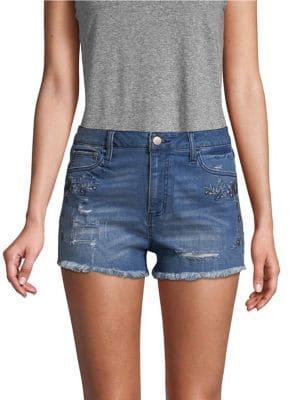 Design Lab Floral Distressed Shorts