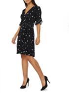 Dorothy Perkins Ruffle-sleeve Floral Wrap Dress