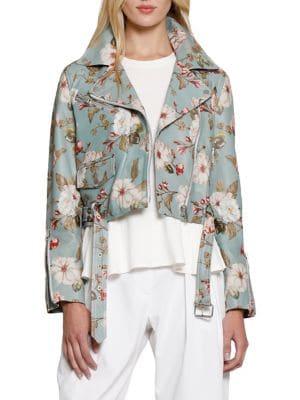 Walter Baker Tadd Floral Leather Jacket