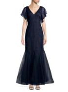 Cachet Embroidered Mermaid Gown