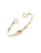 Design Lab Lord & Taylor Faux Pearl-accented Hinged Cuff Bracelet