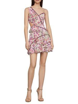 Bcbgmaxazria Floral Ruffle Dress