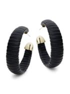 Design Lab Goldtone Wrap Hoop Earrings