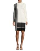 Calvin Klein Long Sleeve Colorblocked Sweater Dress