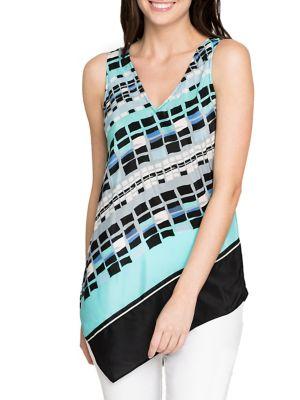 Nic+zoe Petite From Above Printed Top