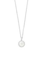 Effy 14k White Gold, 8mm White Round Pearl & Diamond Pendant Necklace