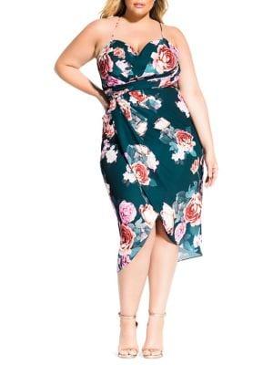 City Chic Plus Floral Burst Dress