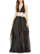 Halston Heritage Floor-length Fit-&-flare Gown