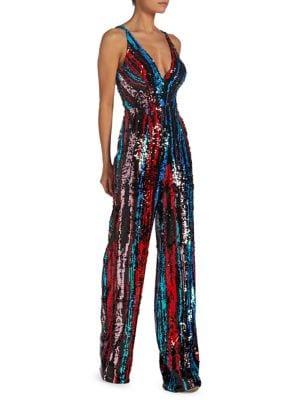 Dress The Population Embellished Sleeveless Jumpsuit
