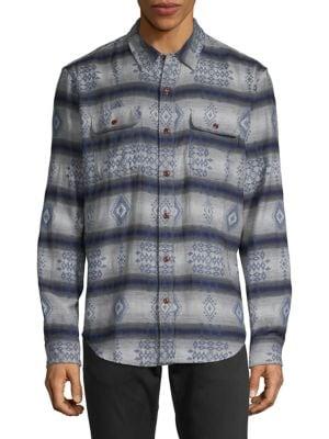Lucky Brand Patterned Double Weave Shirt