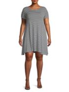 Lord And Taylor Separates Plus Striped T-shirt Dress