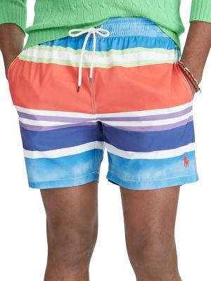 Polo Ralph Lauren Stripe Traveler Swim Trunks