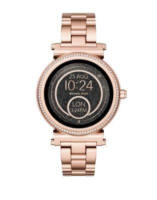 Michael Kors Access Sofie Rose-goldtone Touchscreen Bracelet Smart Watch