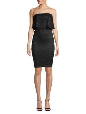 Quiz Popover Lace Cocktail Dress