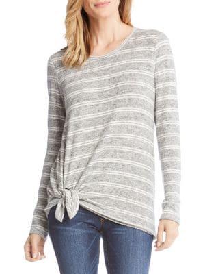 Karen Kane Striped Self-tie Sweater