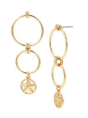Bcbgeneration Starry Eyed Star Triple Ring Linear Earrings