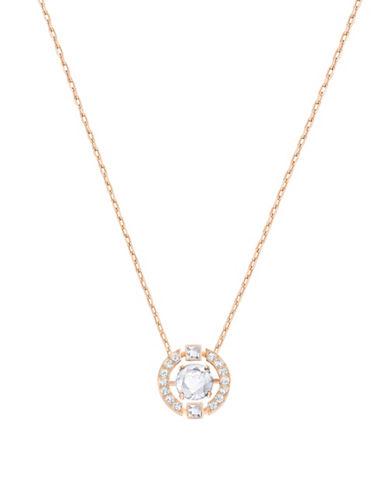 Swarovski Sparkling Dancing Crystal 18k Rose Gold-plated Pendant Necklace