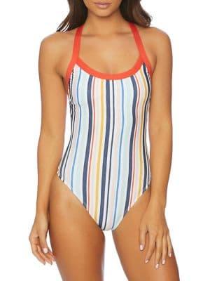 Splendid X Gray Malin Striped One-piece Swimsuit