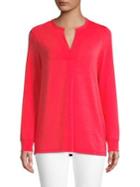 Jones New York Split-neck Long-sleeve Top