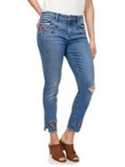 Lucky Brand Floral Embroidered Jeans