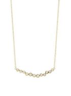 Lord & Taylor 14k Yellow Gold And Diamond Bar Necklace