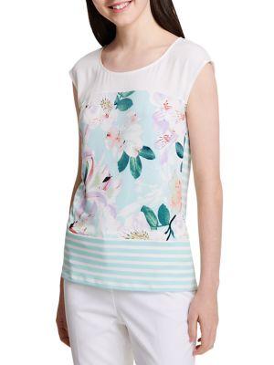 Calvin Klein Mixed Print Sleeveless Top