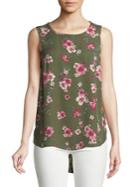 Dorothy Perkins Sleeveless Floral Hi-lo Blouse