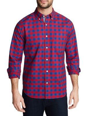 Nautica Classic-fit Plaid Oxford Shirt
