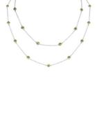 Marco Moore 14k White Gold & Peridot Layered Necklace