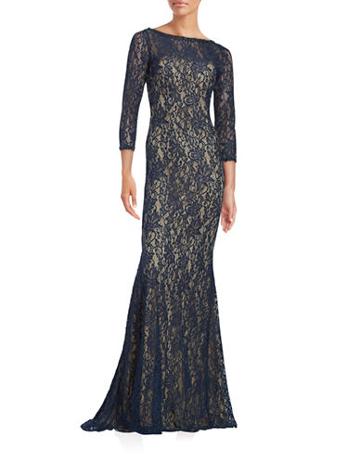M By Mac Duggal Lace Overlay Gown