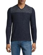 Hugo Boss Heathered Two-tone Cotton Sweatshirt