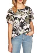 Cece Soft Palms Ruffle Top