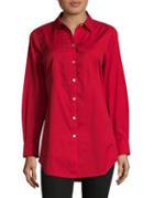 Foxcroft Pleated Front Button-down Shirt