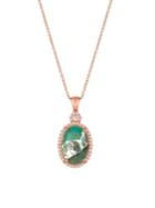 Le Vian 14k Strawberry Gold? Peacock Aquaprase&trade; And Vanilla Topaz&trade; Pendant Necklace