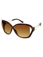 Jessica Simpson Rectangular 70mm Tortoise Shell Sunglasses