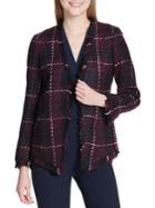 Calvin Klein Tweed Windowpane Jacket