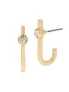 Bcbgeneration Beachcomber Goldtone & Crystal J Stud Earrings