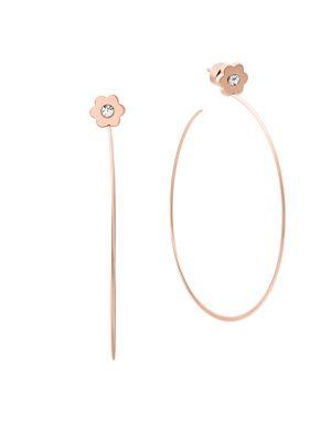 Michael Kors Flower Power Crystal Whisper Hoop Earring