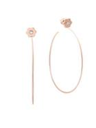Michael Kors Flower Power Crystal Whisper Hoop Earring