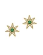 Ripka Juliette Emerald, Diamond And 14k Yellow Gold Star Stud Earrings