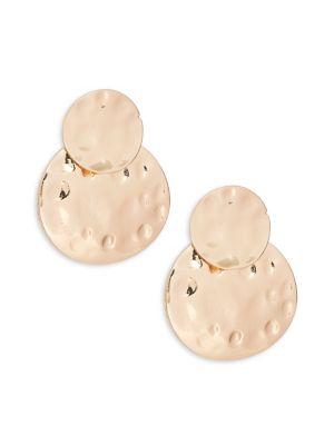 Design Lab Lord & Taylor Double Hammered Disc Earrings
