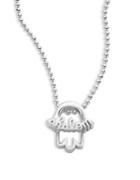 Alex Woo Faith And Symbols Sterling Silver Hamsa Necklace