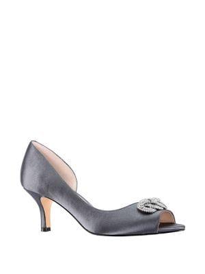 Nina Madolyn Embellished D'orsay Peep-toe Pumps