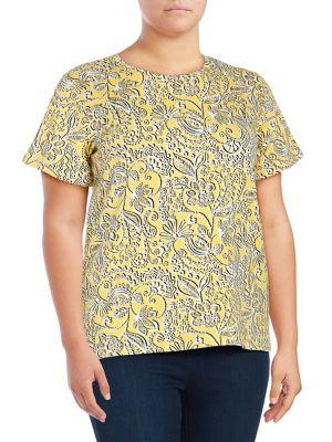 Rafaella Plus Paisley Printed Tee