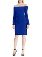 Lauren Ralph Lauren Off-the-shoulder Bishop-sleeve Dress
