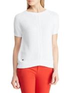 Lauren Ralph Lauren Short-sleeve Cotton Blend Sweater