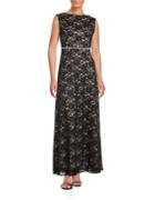 Alex Evenings Petite Embellished Waist A-line Gown