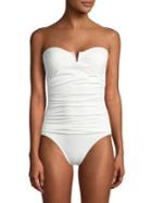 Tommy Bahama Shirred Strapless One-piece Swimsuit
