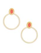 Kate Spade New York Bright And Bold Stone Accented Door Knocker Earrings